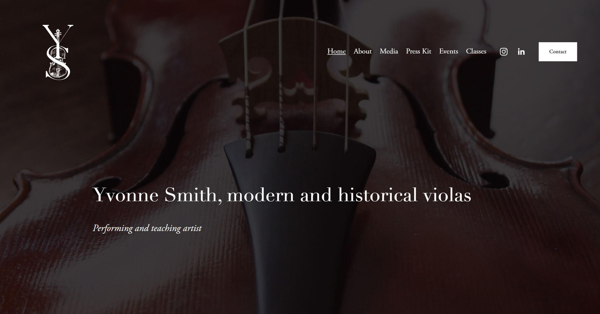 Logo & Website | www.yvonnesmithviola.com