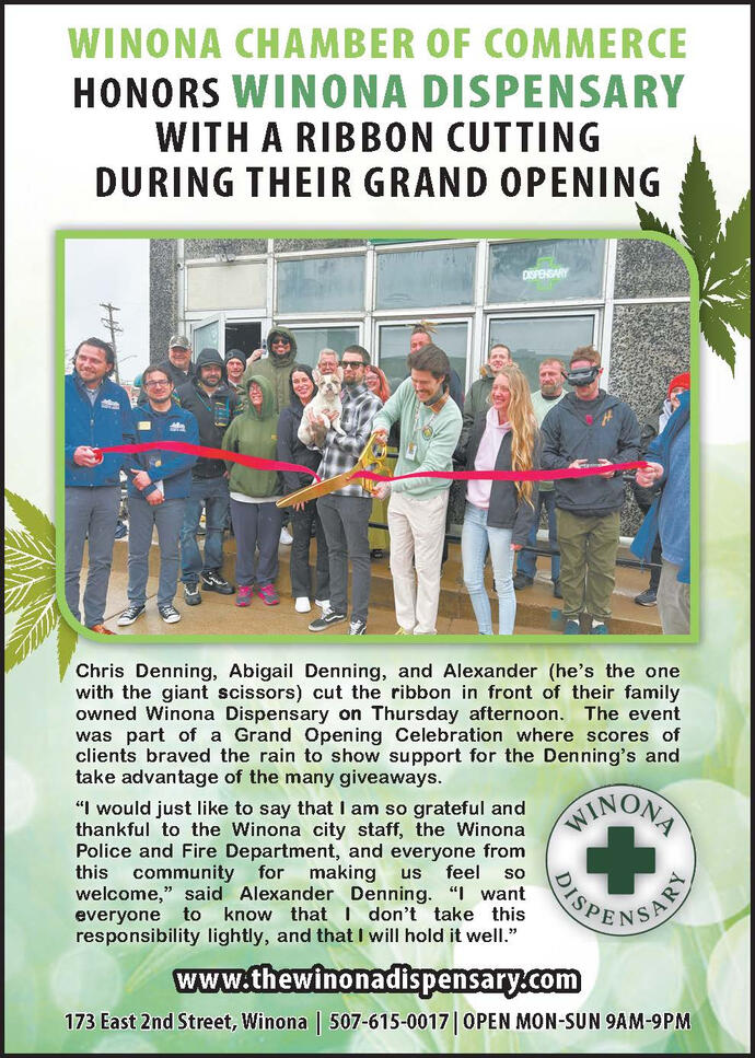 Winona Dispensary Grand Opening Ad